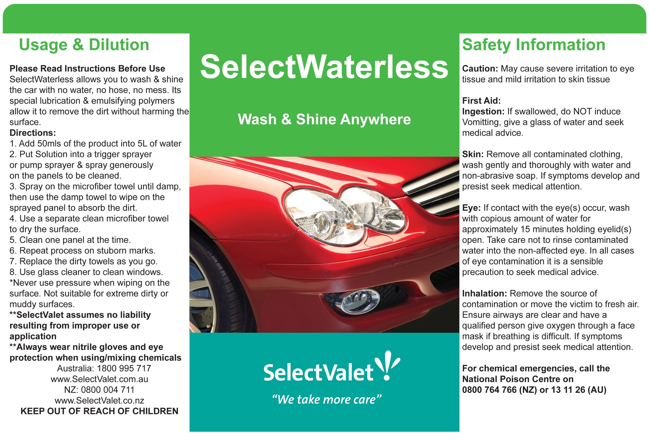 SelectWaterless Car Wash without hose